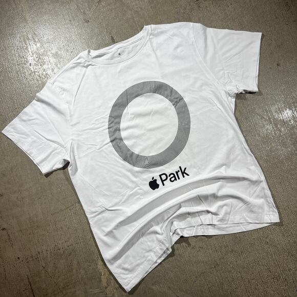 Apple Park Tee White Minimalist Ring Logo XL - Picture 1 of 7
